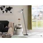 Staande lamp Vell II staal/textielmix - zwart/wit