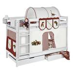 Spielbett JELLE Dinos Braun Beige Kiefer massiv - Dinos Braun-Beige