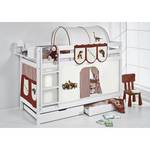 Spielbett JELLE Dinos Braun Beige Kiefer massiv - Dinos Braun-Beige