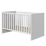 Babybed Billund wit/grof gezaagde eikenhouten look