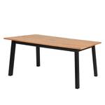 Eettafel Berrara Wild eikenhout/zwart - Breedte: 200 cm