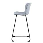 Chaises de bar Vinitsa (Lot de 2) Tissu / Métal - Gris clair / Noir