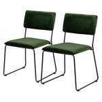 Chaises Paulista (lot de 2) Velours/ Métal - Vert sapin