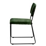 Chaises Paulista (lot de 2) Velours/ Métal - Vert sapin