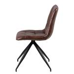 Chaises Robinson (lot de 2) Imitation cuir / Métal - Marron / Noir