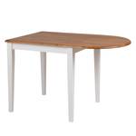 Eettafel Badra Massief rubberboomhout - wit/rubberboomhout - Breedte: 115 cm