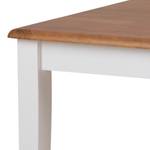 Eettafel Badra Massief rubberboomhout - wit/rubberboomhout - Breedte: 115 cm