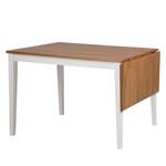 Eettafel Badra Massief rubberboomhout - wit/rubberboomhout - Breedte: 160 cm