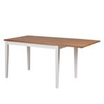 Eettafel Badra Massief rubberboomhout - wit/rubberboomhout - Breedte: 160 cm