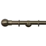 Gardinenstange auf Maß Bostel (1-läufig) Eisen / Aluminium - Messing Antik - Breite: 200 cm