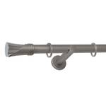 Gardinenstange auf Maß Milawa (1-läufig) Eisen / Aluminium - Chrom-Matt - Breite: 110 cm