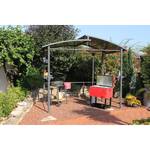 Profi-Grillpavillon Houmont Stahl / Polycarbonat - Grau