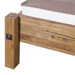 Houten bed Porto Alegre I Geolied massief moeraseikenhout - 160 x 200cm