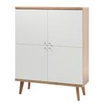 Highboard Gyland mat wit/Riviera eikenhouten look