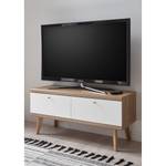 Tv-meubel Gyland I mat wit/Riviera eikenhouten look