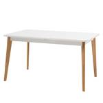 Table extensible Gyland Blanc matt / Imitation chêne Riviera