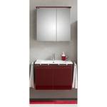 Badezimmerset Fokus 3055 I (2-teilig) Glas - Rot / Hochglanz Rot