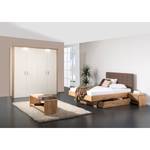 Houten bed Lund I Geolied massief wild eikenhout - 180 x 200cm - 1 opbergruimte