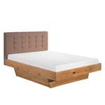 Houten bed Lund I Geolied massief wild eikenhout - 180 x 200cm - 1 opbergruimte