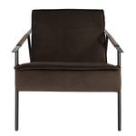 Fauteuil Canoas II fluweel - Velours Ravi: Donkerbruin