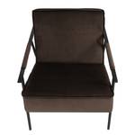 Fauteuil Canoas II Velours - Velours Ravi: Marron foncé