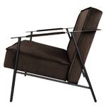 Fauteuil Canoas II fluweel - Velours Ravi: Donkerbruin