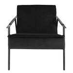 Fauteuil Canoas II Velours - Velours Ravi: Noir