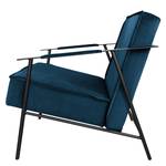 Fauteuil Canoas II fluweel - Velours Ravi: Marineblauw