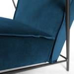 Fauteuil Canoas II fluweel - Velours Ravi: Marineblauw