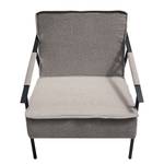 Fauteuil Canoas II fluweel - Geweven stof Idis: Grijs