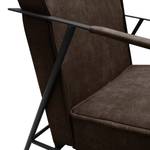 Fauteuil Canoas II Velours - Microfibre Priya: Marron foncé