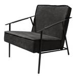 Fauteuil Canoas II Velours - Microfibre Priya: Noir