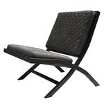 Fauteuil Bourke I Aspect cuir vieilli - Anthracite