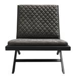 Fauteuil Bourke I antieke leerlook - Antraciet