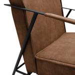 Fauteuil Canoas II Velours - Microfibre Priya: Cognac