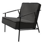 Fauteuil Canoas II Velours - Tissu Idis: Anthracite