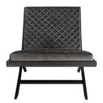 Fauteuil Bourke I Aspect cuir vieilli - Gris foncé