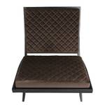 Fauteuil Bourke I Aspect cuir vieilli - Marron foncé