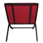 Fauteuil Bourke I Aspect cuir vieilli - Rouge