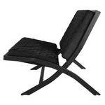 Fauteuil Bourke I antieke leerlook - Zwart