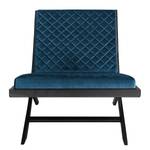 Fauteuil Bourke I antieke leerlook - Marineblauw