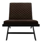 Fauteuil Bourke I Aspect cuir vieilli - Marron