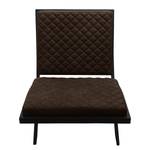 Fauteuil Bourke I Aspect cuir vieilli - Marron