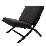 Fauteuil Bourke I antieke leerlook - Zwart