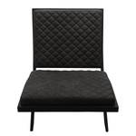 Fauteuil Bourke I antieke leerlook - Zwart