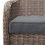 Essgruppe Villebon II (5-teilig) Webstoff / Polyrattan - Anthrazit / Braun