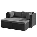 Loungeset Paradise Lounge V (4-teilig) Polyrattan / Webstoff - Grau / Anthrazit