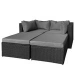 Loungeset Paradise Lounge V (4-teilig) Polyrattan / Webstoff - Grau / Anthrazit