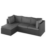 Loungeset Paradise Lounge IX (4-teilig) Polyrattan / Webstoff - Grau / Anthrazit