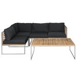 Loungeset TEAKLINE 5-teilig Webstoff / Teak massiv